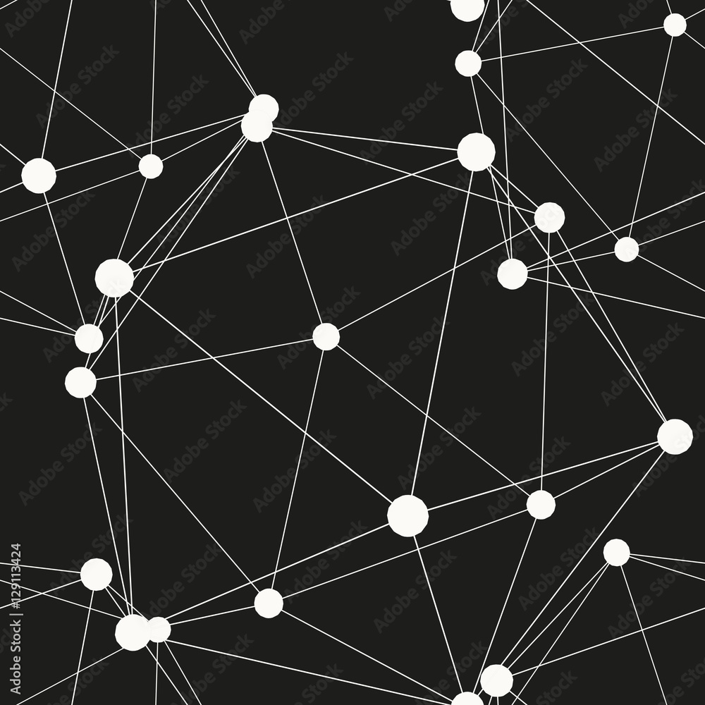 Poster abstract creative concept vector pattern background of geometric shapes the lines connected to point