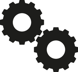 Two gear wheels icon