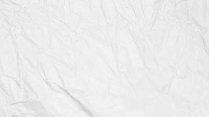 Recycled crumpled white paper texture or paper background for design with copy space for text or image.