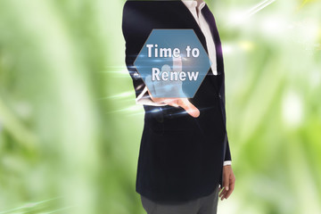 The text time to renew message written 