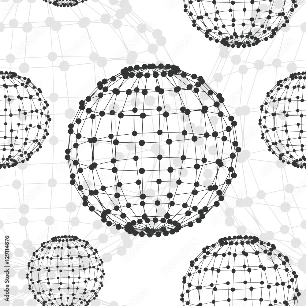 Poster abstract creative concept vector pattern background of geometric shapes the lines connected to point