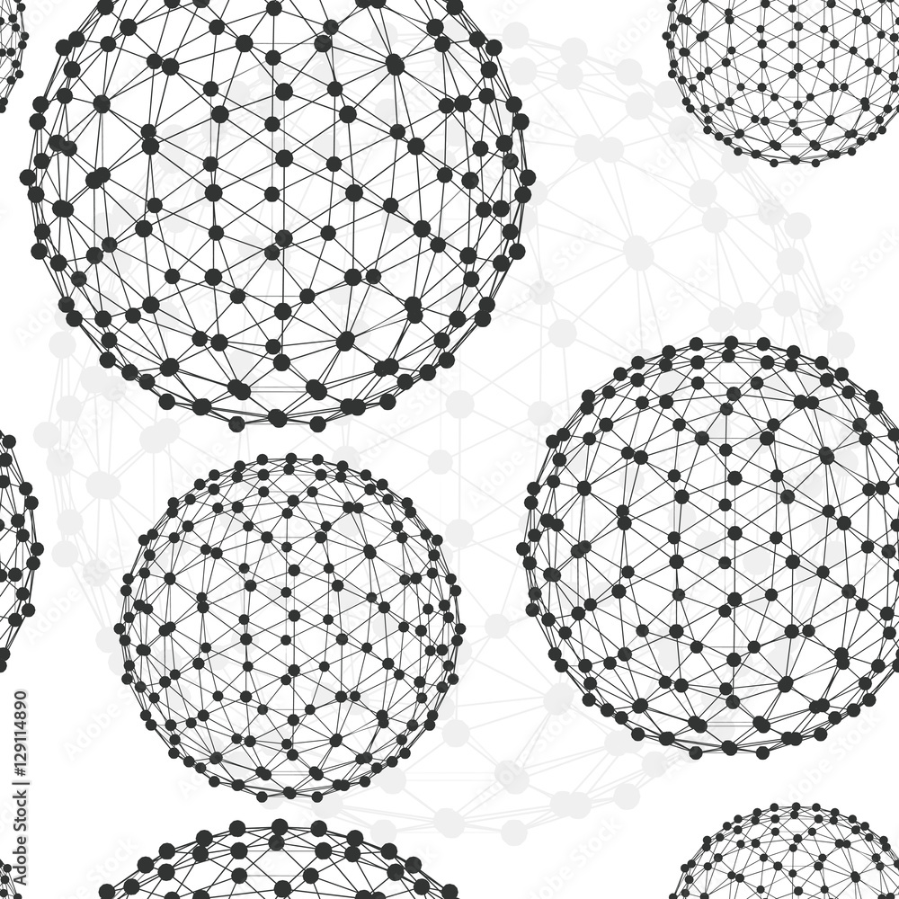 Poster abstract creative concept vector pattern background of geometric shapes the lines connected to point