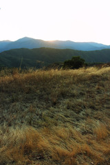 Obraz premium Sunset in the Los Padres National Forest..