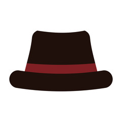 hat accessory icon over white background. colorful design. vector illustration