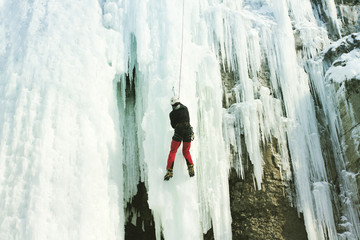 Ice climbing the North Caucasus.