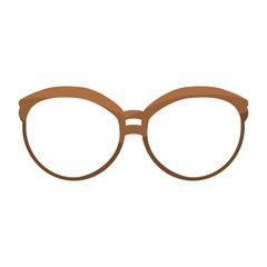 Fototapeta premium fashion glasses accessory icon over white background. hipster style design. vector illustration