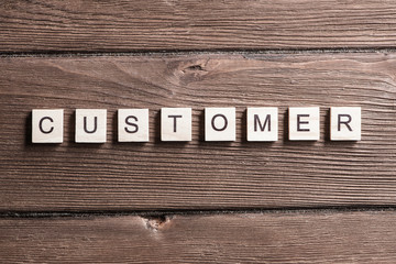 business conceptual word of wooden elements with letters