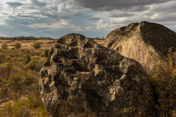 Landscape in the natural area of the Barruecos. Extremadura. Spain.