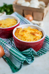 Сasserole with meat and mushrooms
