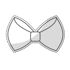 bow tie accessory icon over white background. hipster style design. vector illustration