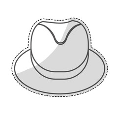 hat accessory icon over white background. hipster style design. vector illustration