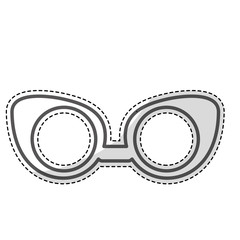 glasses accessory icon over white background. hipster style design. vector illustration