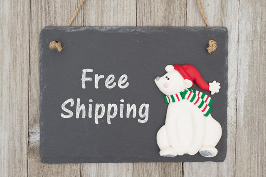 Old fashion Christmas free shipping message