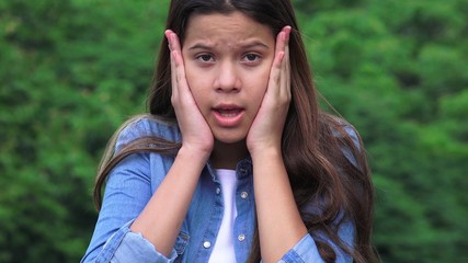 Teen Girl Shocked Surprised Offended And Alarmed