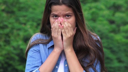 Teen Girl Shocked Surprised Offended And Alarmed