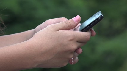 Girl Using Cell Phone