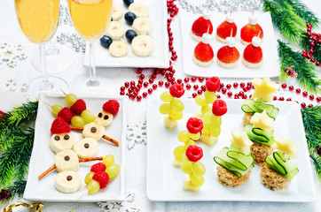 Assortment of New Year's snacks