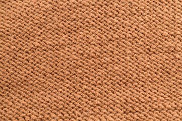 Brown knitted wool