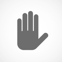 Palm of the human hand, icon. Vector illustration.