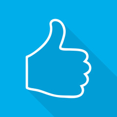 Thumb up icon. Vector illustration.