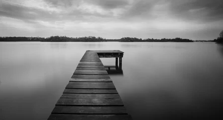 Photo sur Aluminium Noir et blanc lac