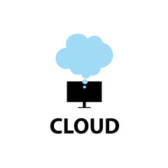vector logo cloud