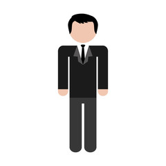 Obraz na płótnie Canvas faceless man wearing suit icon image vector illustration design 