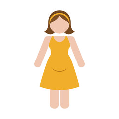 faceless woman icon image vector illustration design 