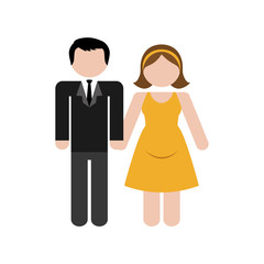 Obraz na płótnie Canvas couple man and pregnant woman icon image vector illustration design 