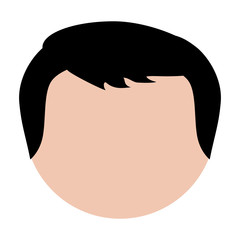 faceless man head  icon image vector illustration design 