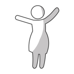 woman icon over white background. pictogram design. vector illustration