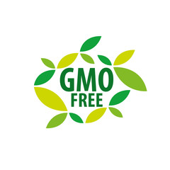 Fototapeta premium Vector logo gmo free