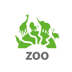 vector logo zoo - obrazy, fototapety, plakaty