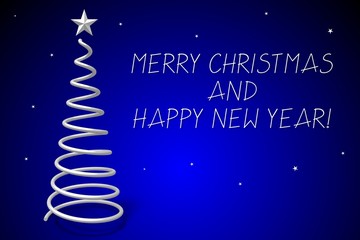 Obraz premium Merry Christmas and Happy New Year