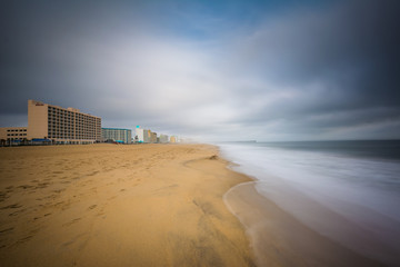 Long exposure of the Atlantic Ocean in Virginia Beach, Virginia.
