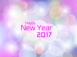 2017 Happy New Year colorful flare light background