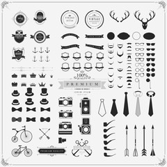 Vintage vector design elements,Retro style labels,Vintage labels