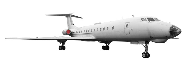 Military aircraft on white background