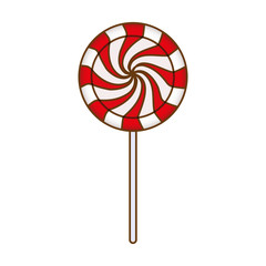 sweet lollipop candy icon over white background. vector illustration