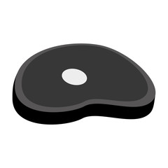 steak of meat icon over white background. vector illustration