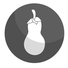 eggplant vegetable icon inside circle frame over white background. black and white design. vector illustration