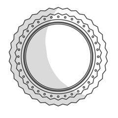 decorative seal stamp icon over white background. vector illustration