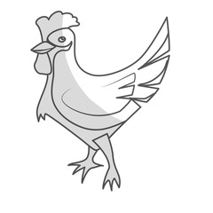 chicken icon. farm animal design. vector illustration
