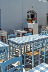 Typical restaurant in Naoussa town, Paros island, Cyclades, Greece