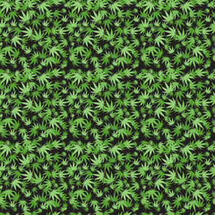 Marijuana background vector seamless patterns