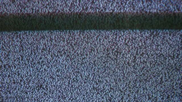 Television signal tv noise screen with static flicker caused a by bad reception