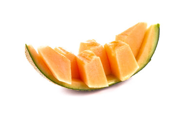 Melon orange on a white background.
