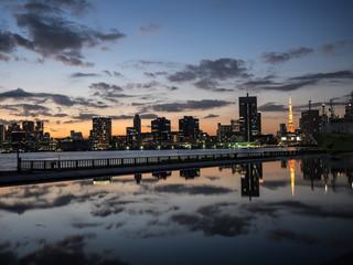 東京の日の入り後