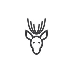 deer isolated on white background. New Year set of icons. Christmas holidays