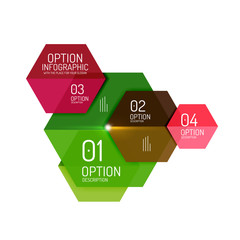Fototapeta premium Infographic modern templates - geometric shapes